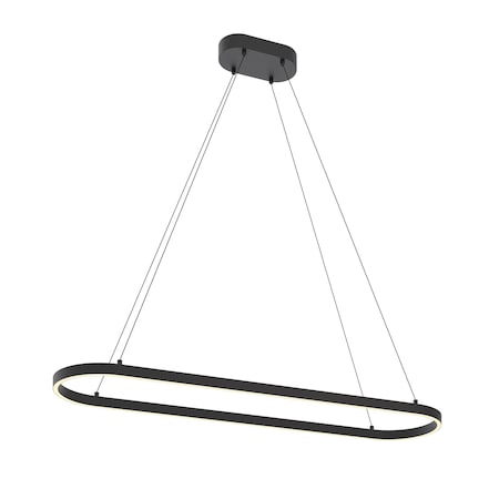 Afx Glo 48'' LED Linear Pendant - Black Finish GLOP4812L30D1BK